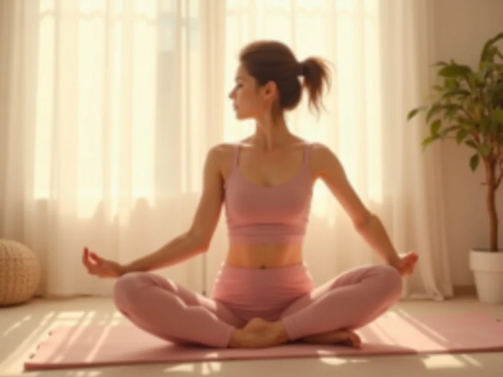 Gentle yoga practice for hormonal balance during perimenopause